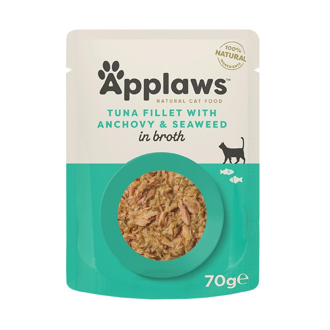 Applaws saszetka dla kota Tuńczyk, Anchois i Wodorosty 70g