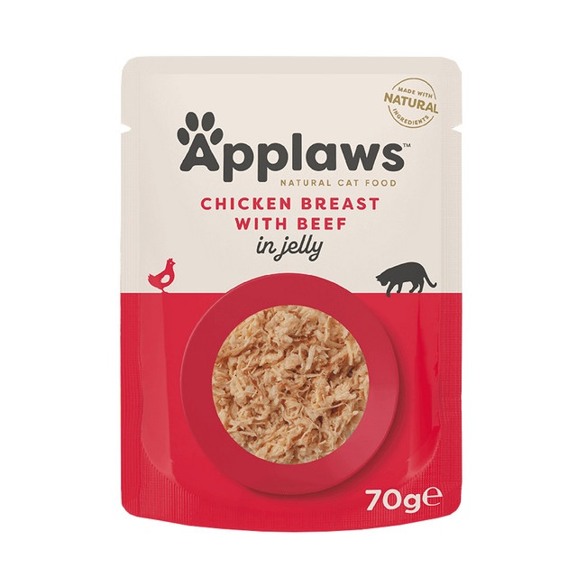 Applaws saszetka dla kota kurczak z wołowiną w galaretce 70g