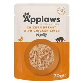 Applaws saszetka dla kota kurczak z wątróbką w galaretce 70g