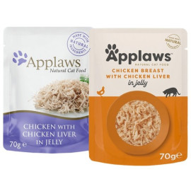 Applaws saszetka dla kota kurczak z wątróbką w galaretce 70g