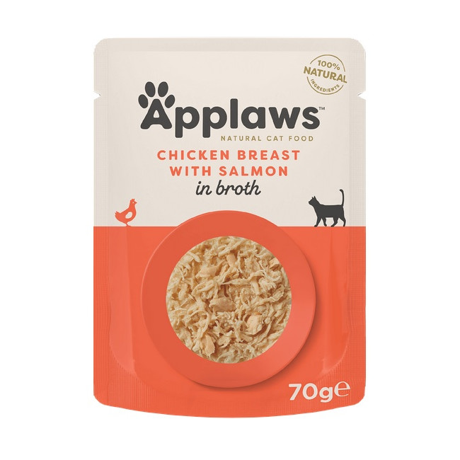 Applaws saszetka dla kota Kurczak z Łososiem w rosole 70g