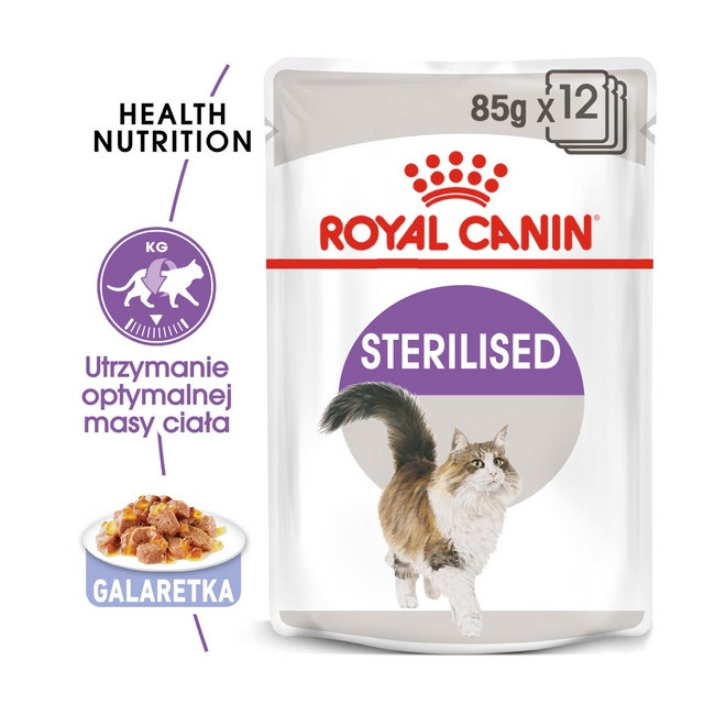 Royal Canin Sterilised w galaretce karma mokra dla kotów dorosłych, sterylizowanych saszetka 85g