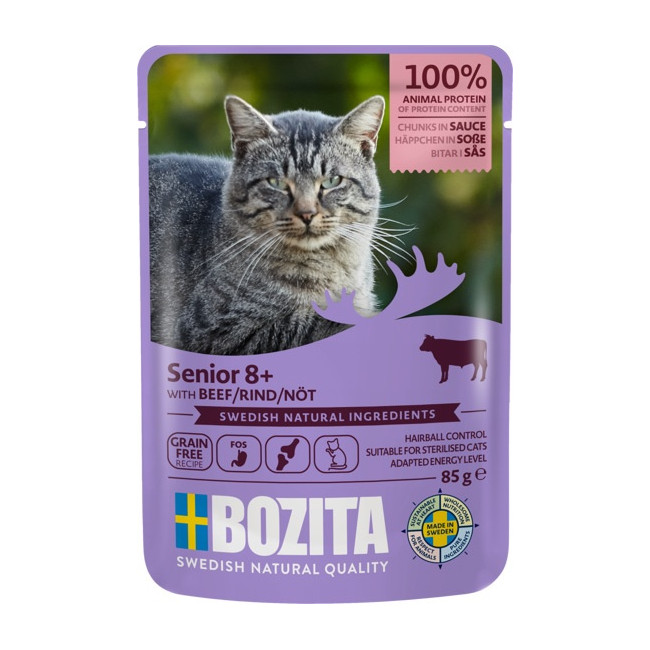 Bozita Cat Senior 8+ Wołowina w sosie saszetka 85g
