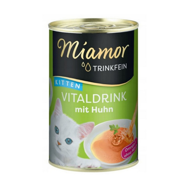 Miamor Vitaldrink Kitten z kurczakiem puszka 135g