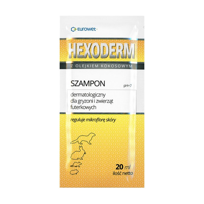 Hexoderm - szampon dermatologiczny dla gryzoni saszetka 20ml - 1 sztuka