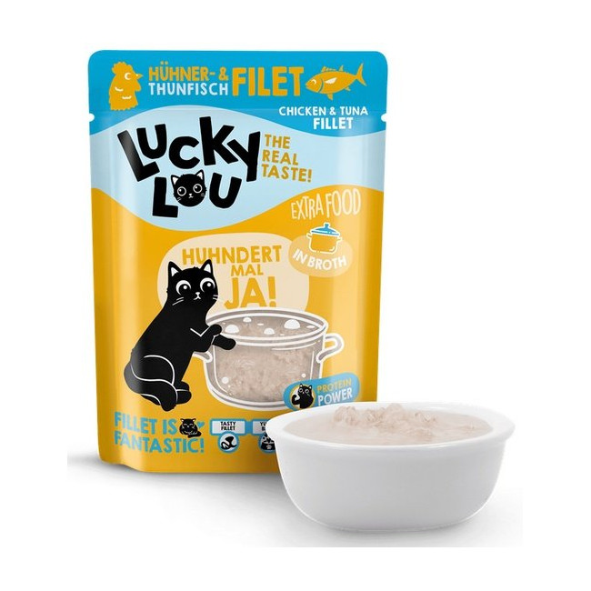 Lucky Lou Extrafood Kurczak i tuńczyk w bulionie saszetka 70g