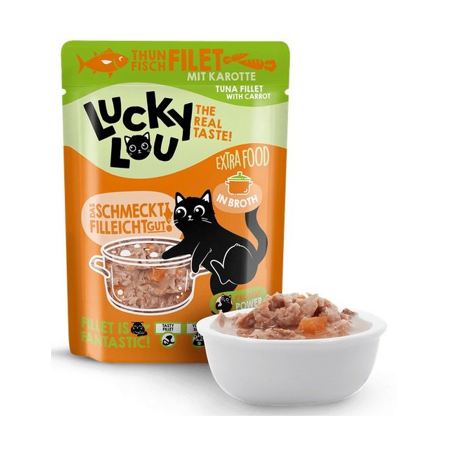 Lucky Lou Extrafood Tuńczyk i marchewka w bulionie saszetka 70g