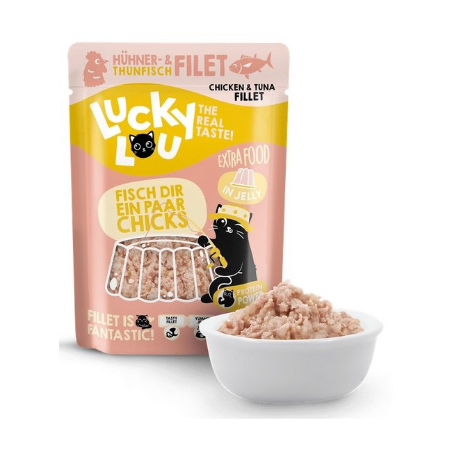 Lucky Lou Extrafood Tuńczyk i kurczak w galaretce saszetka 70g