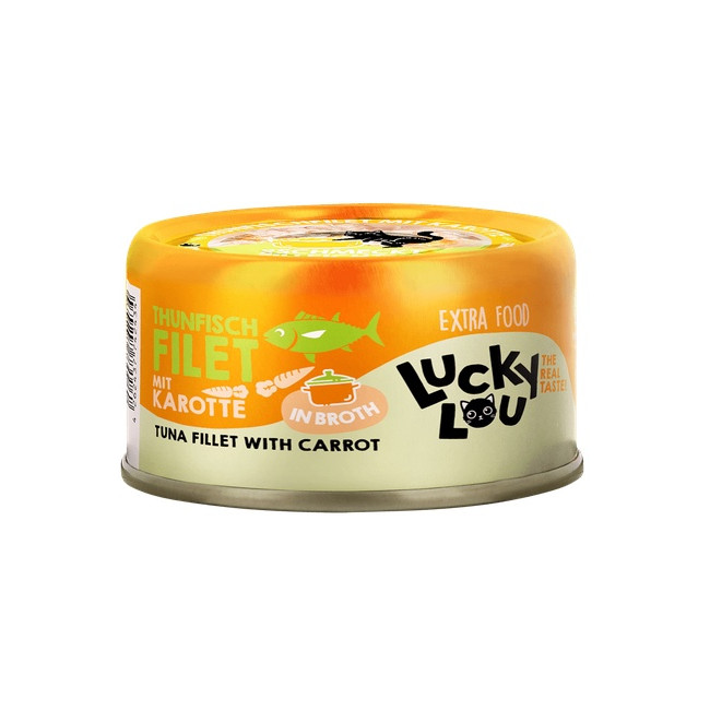 Lucky Lou Extrafood Tuńczyk i marchewka w bulionie puszka 70g