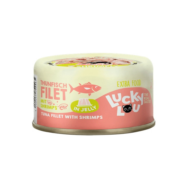 Lucky Lou Extrafood Tuńczyk i krewetki w galaretce puszka 70g