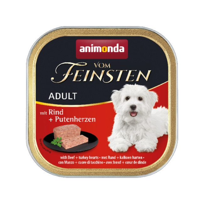 Animonda vom Feinsten Dog Wołowina i Serca Indyka 150g