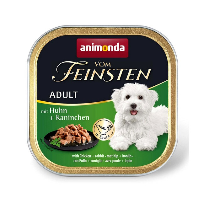 Animonda vom Feinsten Dog Adult Kurczak i Królik w sosie tacka 150g