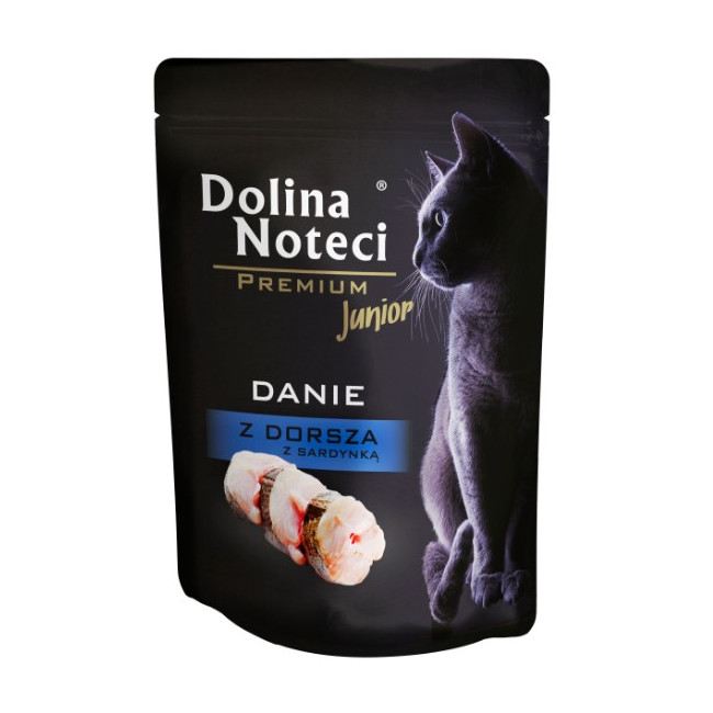 Dolina Noteci Premium Kot Junior Danie z dorsza i sardynki saszetka 85g