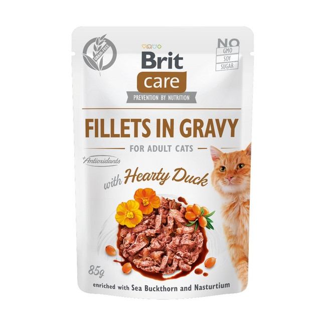 Brit Care Cat Fillets In Gravy Hearty Duck saszetka 85g
