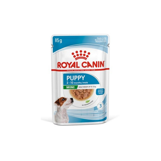 Royal Canin Mini Puppy karma mokra w sosie dla szczeniąt, od 2 do 10 miesiąca życia, ras małych saszetka 85g