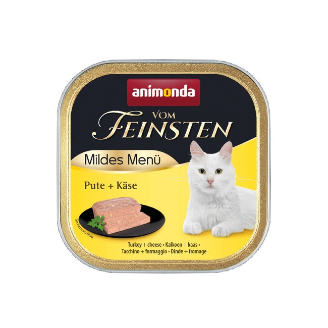 Animonda vom Feinsten Mildes Menu z Indykiem i Serem tacka 100g