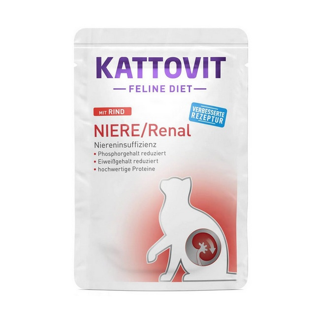 Kattovit Feline Diet Niere/Renal wołowina saszetka 85g