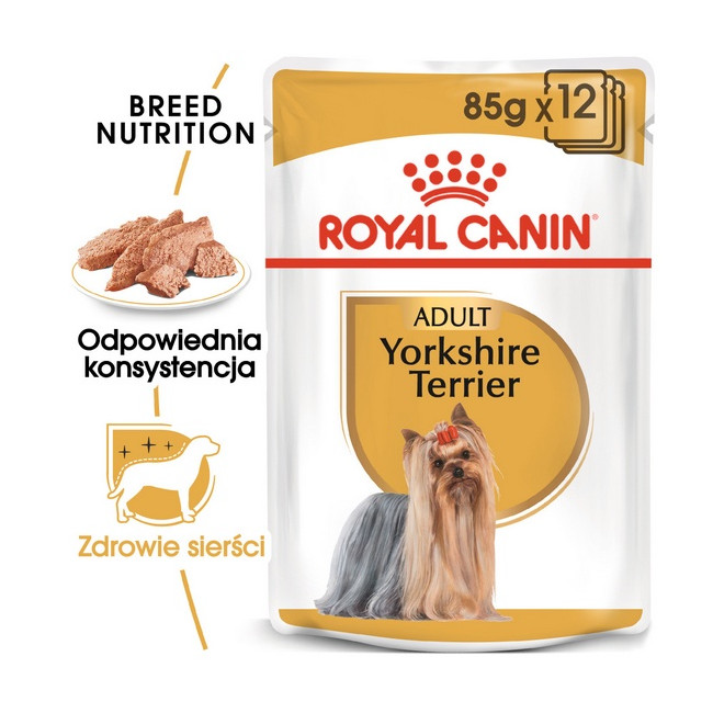 Royal Canin Yorkshire Terrier Adult karma mokra - pasztet, dla psów dorosłych rasy yorkshire terrier saszetka 85g