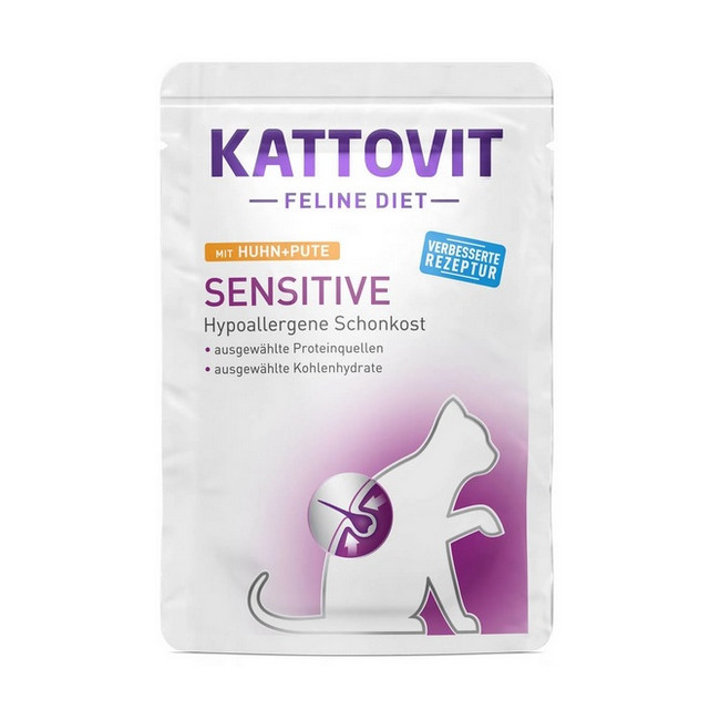 Kattovit Feline Diet Sensitive kurczak i indyk saszetka 85g