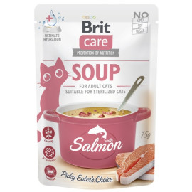 Brit Care Cat Soup Salmon saszetka 75g