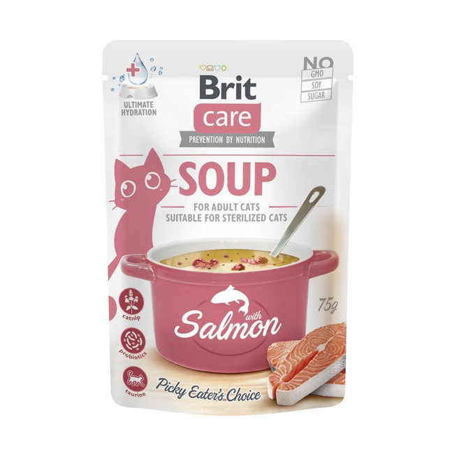 Brit Care Cat Soup Salmon saszetka 75g