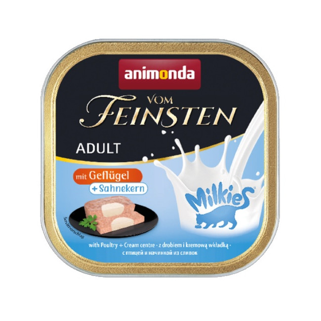 Animonda vom Feinsten Milkies Cat Drób + Sos kremowy tacka 100g