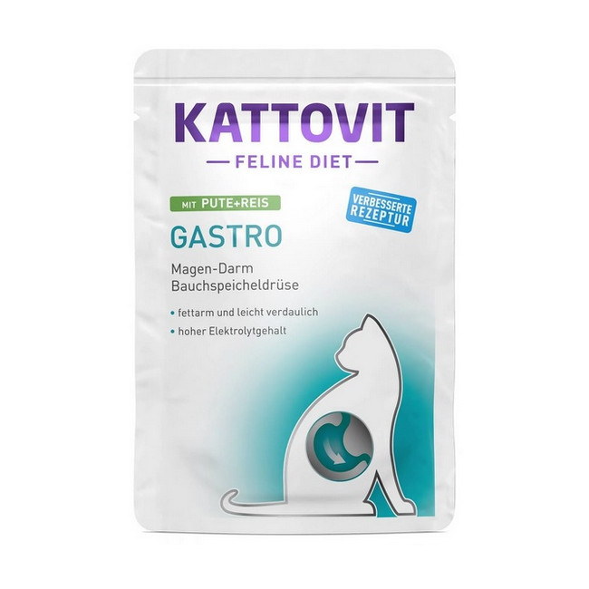 Kattovit Feline Diet Gastro indyk i ryż saszetka 85g