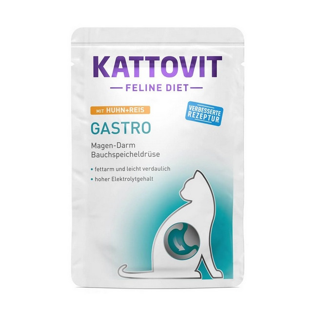 Kattovit Feline Diet Gastro kurczak i ryż saszetka 85g