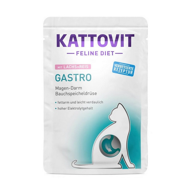 Kattovit Feline Diet Gastro łosoś i ryż saszetka 85g