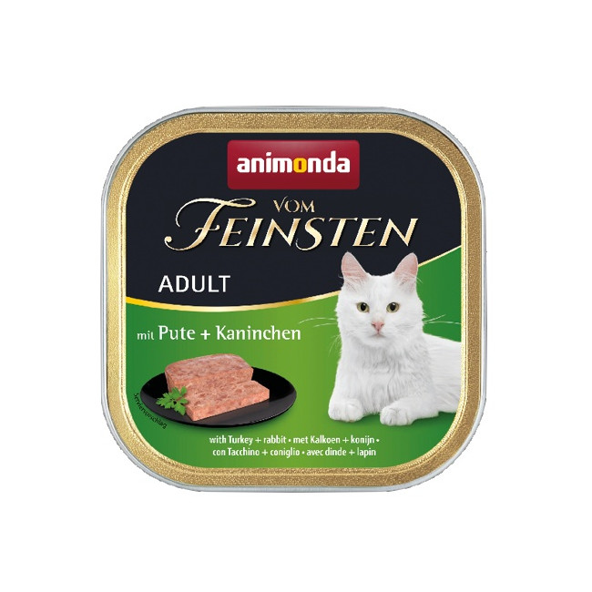 Animonda vom Feinsten Cat Adult z Indykiem i Królikiem tacka 100g