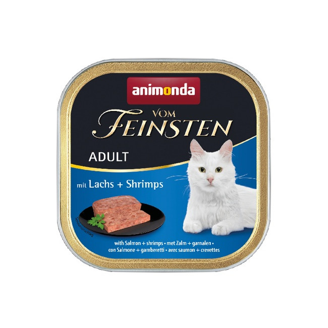Animonda vom Feinsten Cat Adult z Łososiem i Krewetkami tacka 100g