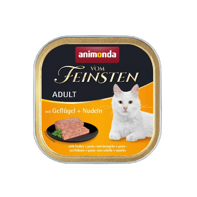 Animonda vom Feinsten Cat Adult z Drobiem i Makaronem tacka 100g