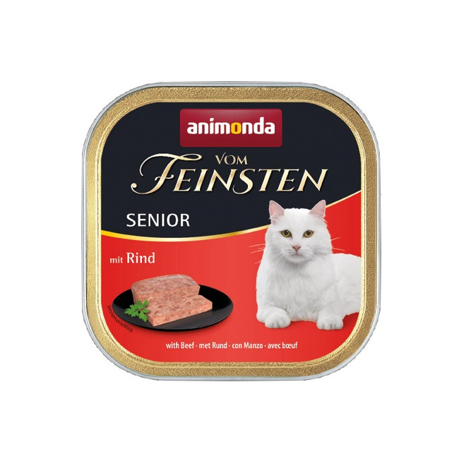 Animonda vom Feinsten Cat Senior z Wołowiną tacka 100g