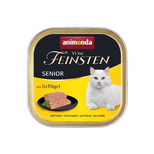 Animonda vom Feinsten Cat Senior z Drobiem tacka 100g