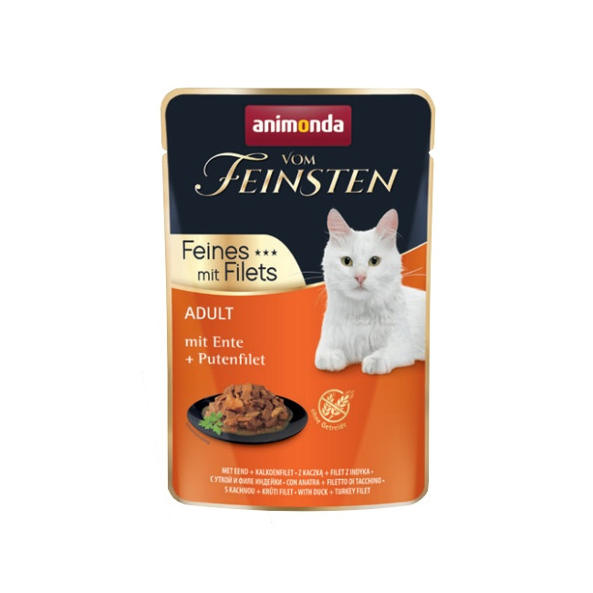 Animonda vom Feinsten Cat Adult Kaczka + filet z indyka saszetka 85g