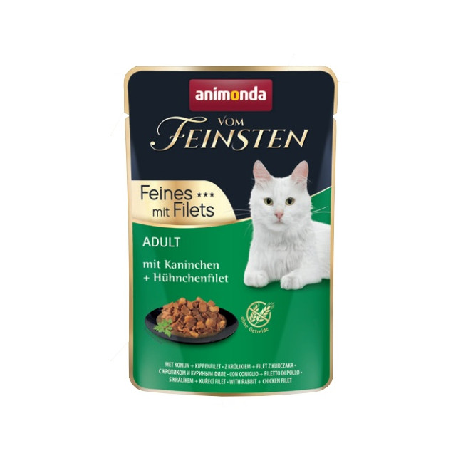 Animonda vom Feinsten Cat Adult Krolik + filet z kurczaka saszetka 85g