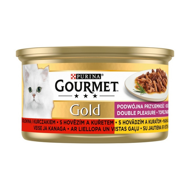 Gourmet Gold Wołowina i kurczak w sosie 85g