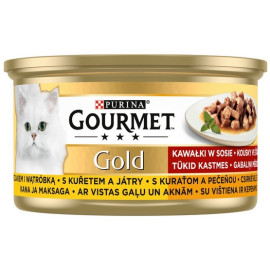 Gourmet Gold Kurczak i wątróbka w sosie 85g