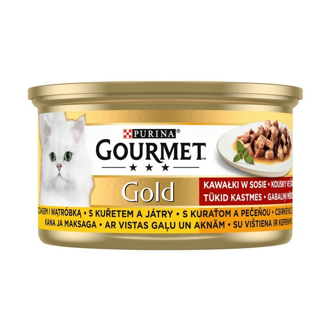 Gourmet Gold Kurczak i wątróbka w sosie 85g