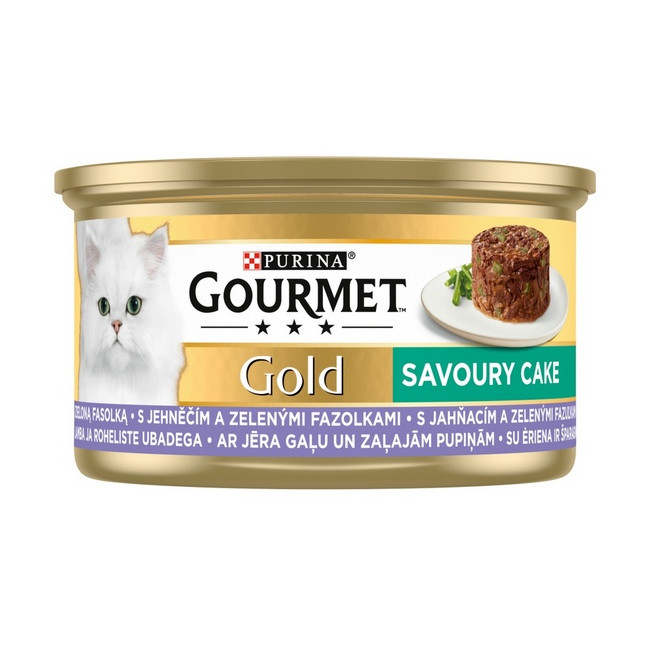 Gourmet Gold Savoury Cake z Jagnięciną i zieloną fasolą 85g