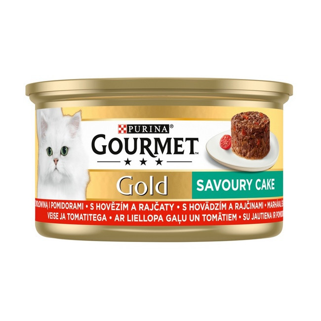 Gourmet Gold Savoury Cake z Wołowiną i pomidorami 85g