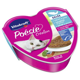 Vitakraft Poesie galaretka łosoś i szpinak tacka 85g
