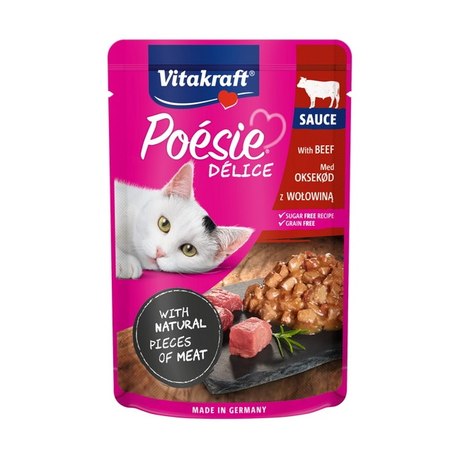 Vitakraft Poesie Deli Sauce wołowina saszetka 85g