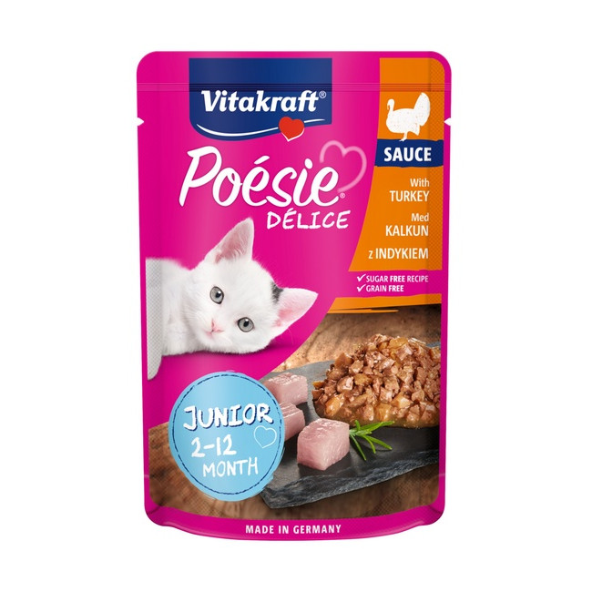 Vitakraft Poesie Deli Sauce Junior indyk saszetka 85g