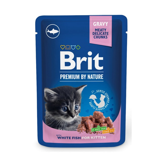 Brit Premium By Nature Cat Kitten White Fish sos saszetka 100g
