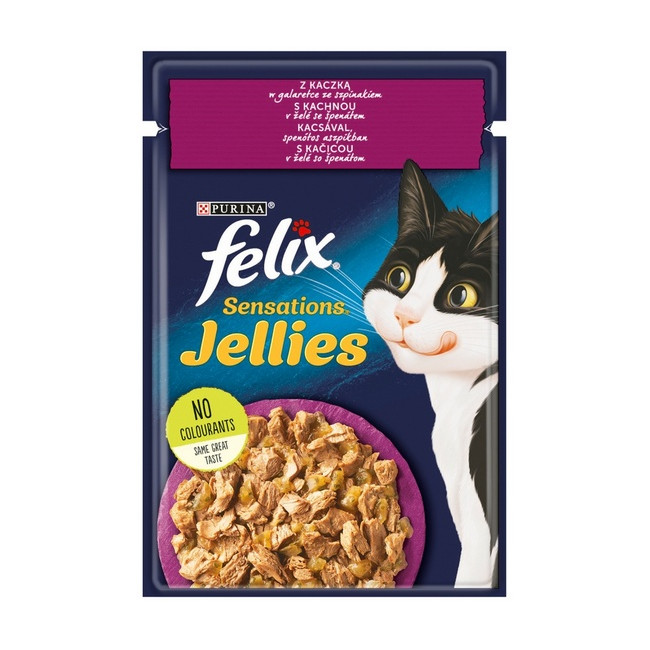 Felix Sensations Kaczka w galaretce ze szpinakiem saszetka 85g