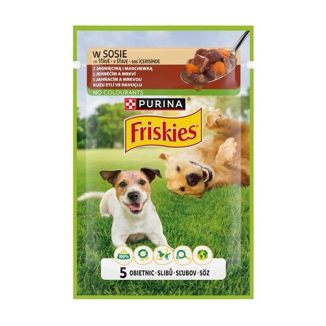 Friskies Dog Adult Jagnięcina i marchewka w sosie saszetka 85g