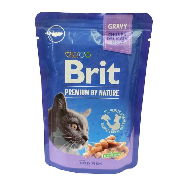 Brit Premium Cat Adult COD Fish Dorsz saszetka 100g