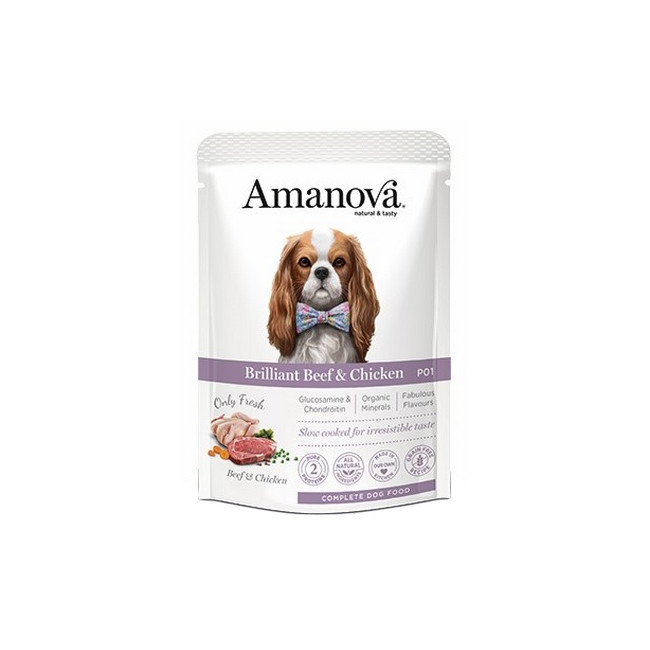 Amanova Dog Adult Brilliant Beef & Chicken - wołowina i kurczak saszetka 100g [P01]