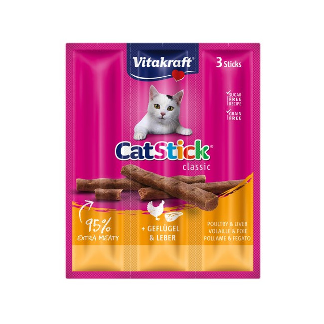 Vitakraft Cat Stick Classic Drób i Wątroba 18g [10869]